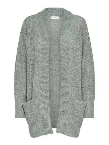 Women's miggy Megan L/S Cardigan KNT Noos Sweater, Abyss/Detail: w Black ply, XL