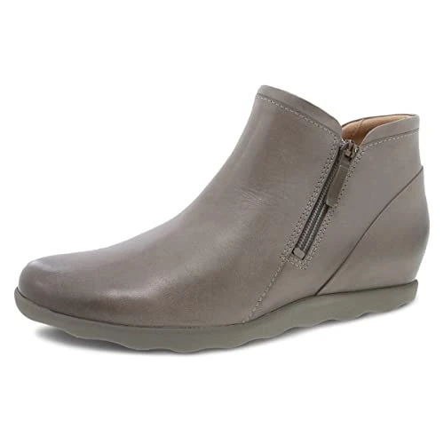 Womens Miki Bootie - comfort, arch support, ankle boot, Taupe, 6.5-7