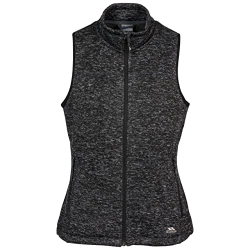 Women's Mildred Warm Fleece Gilet 3200gsm, Black Marl, 12 UK