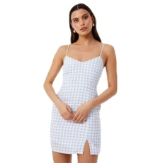 Womens Mini Dress Gingham S