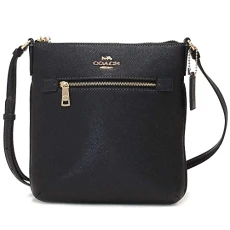 Women's Mini Rowan File Shoulder Crossbody Bag, Crossgrain Leather - Black