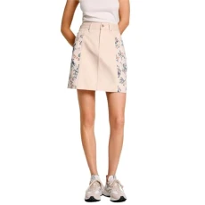 Women's Mini Skirt Hw Paisley Pl901135, White (Denim), XS