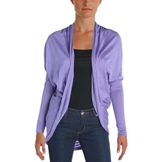 Womens Modal Silk Blend Cardigan Top Purple US S/M Womens Modal Silk Blend Cardigan Top Purple US S/M