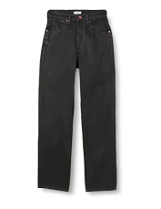 Women's Mom Straight Jeans, Coated Black, 40W x 32L