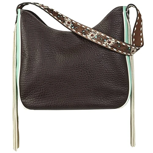 Women's Monroe Shoulder Bag Brown Crossbody Bag, Brown Tooled