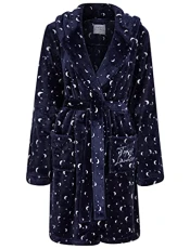 Women's Moon & Stars Dressing Gown - Eclipse Blue - S
