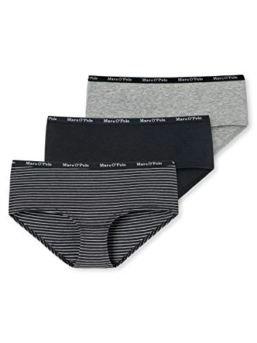 Women's Multipack W-Panty 3-Pack, Black (Blue-Black 001), XS (Pack of 3)