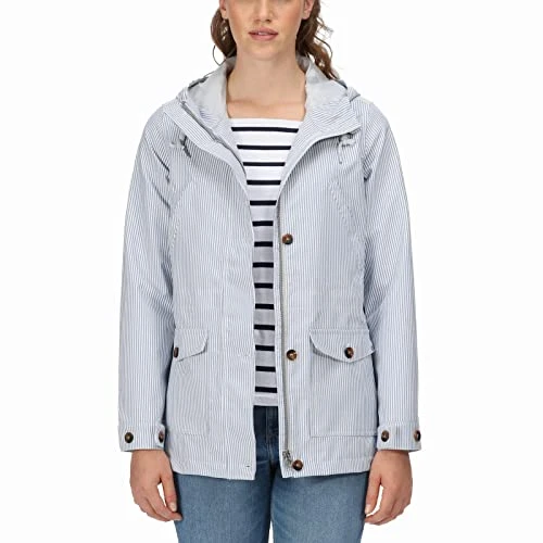 Womens Nahla Waterproof Hooded Jacket - Ticking Stripe - 12