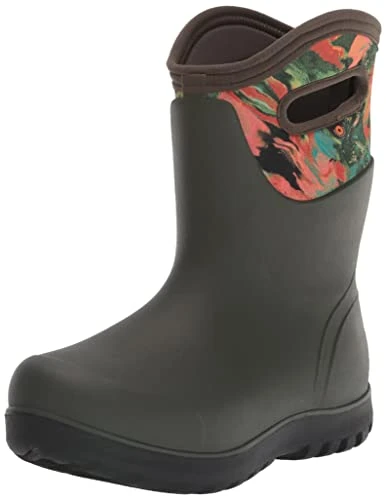 Womens Neo-classic Mid Waterproof Boot Rain, Wild Brush-Dark Green, 4 UK