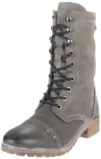 Women's New Laura Grey Biker Boots Y00332Pr107T8081 6 UK