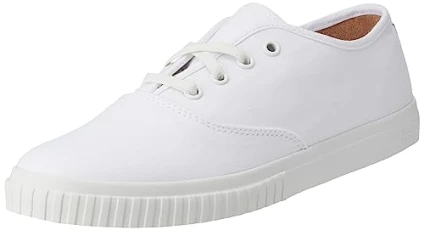 Women's Newport Bay Bumper Toe Ox Sneaker Low Top, White Canvas, 5 UK