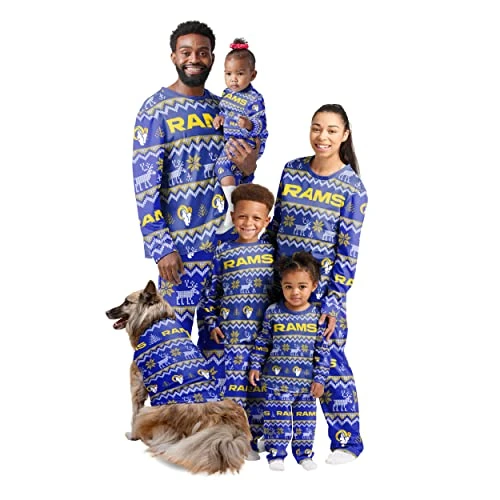 Women's NFL Team Logo Ugly Pattern Matching Set Family Holiday Pajamas, 9-3082
