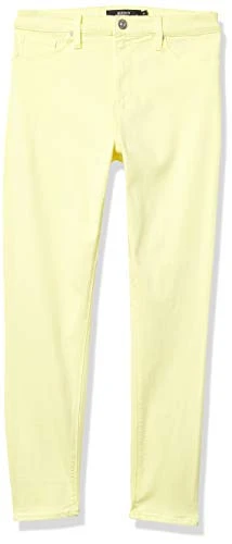 Women's Nico Mid Rise Skinny Fit Crop Jean, Soft Yellow, 34