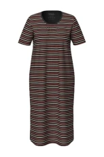 Women's Nightgown, Stripes, Long 830403 Night Shirt, Black, 54-56 Women's Nightgown, Stripes, Long 830403 Night Shirt, Black, 54-56