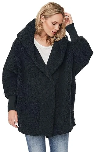 Women's Nmcuddle L/S Coatigan Coat, Black, M