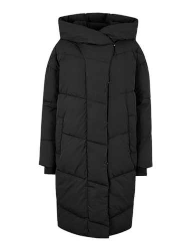 Women's Nmnew Tally L/S Long Jacket Noos Quilted Coat, Black, M