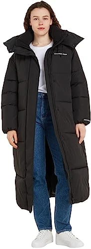 Women's Non Down Oversized Long Puffer J20J221888 Padded Coats, Black (Ck Black), L