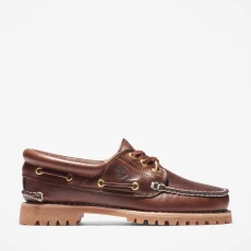 Womens Noreen Leather Boat Shoes - Brown