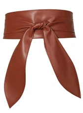 Women's Obi Belt PU Leather Self Tie Wrap Cinch Belt for Dresses Fashion Clothing Accessories Coffee S-M Women's Obi Belt PU Leather Self Tie Wrap Cinch Belt for Dresses Fashion Clothing Accessories Coffee S-M