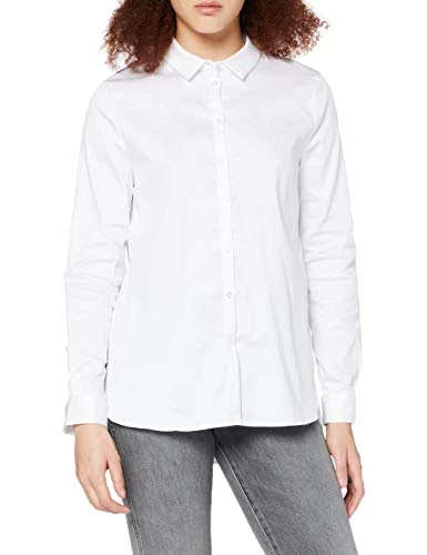 Women's Objroxa L/S Loose Shirt Noos Blouse, White, 6