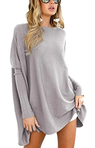 Womens Off Shoulder Long Sleeve Bodaycon Jumper Dress 4 Colour Size 6-14 Grey UK 12