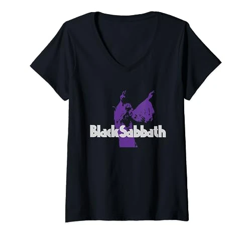 Womens  Official Purple Ozzy V-Neck T-Shirt