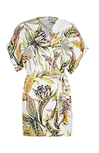 Women's Oliana Wrap Dress Casual, 31022 White Tropical Flower, XS/S