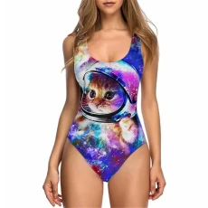 Women's One Piece Swimsuit Deep U Neck Swimsuit 3D Digital Print Fashion Sexy Backless One Piece Bikini Women's One Piece Swimsuit Deep U Neck Swimsuit 3D Digital Print Fashion Sexy Backless One Piece Bikini
