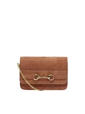 Women's Onlannie Crossover Suede Bag Shoulder, Cognac/Detail: Gold, One Size Women's Onlannie Crossover Suede Bag Shoulder, Cognac/Detail: Gold, One Size