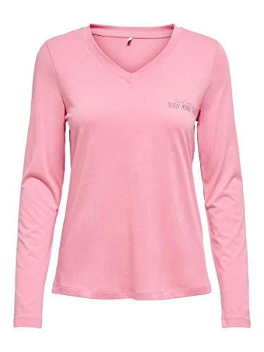 Women's Onlbella Nightwear Set Footie, Blush, XS