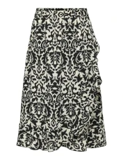 Women's Onlcarly Flounce Long Skirt WVN Noos midi, Black, 3XL