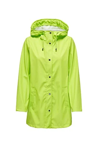 Women's Onlellen Cc OTW Raincoat, Lime Punch, M