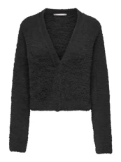 Women's Onliggy LS Crop V-Neck Cardigan KNT, Black, S Women's Onliggy LS Crop V-Neck Cardigan KNT, Black, S