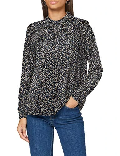 Women's Onlnew Mallory L/S Aop Wvn Noos Blouse, Night Sky/Aop:anne Ditsy Flower, 14 UK