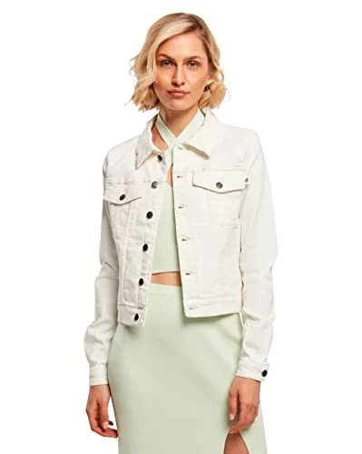 Women's Organic Denim Jacket, White raw, S