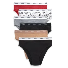 Women's Originals Hi-Leg Panties, Breathable Stretch Cotton Underwear, Assorted, 6-Pack Briefs, Basic Color Mix, M (Pack of 6) Women's Originals Hi-Leg Panties, Breathable Stretch Cotton Underwear, Assorted, 6-Pack Briefs, Basic Color Mix, M (Pack of 6)