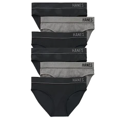 Women's Originals Seamless Stretch Rib Bikini Panties Pack, Assorted Colors, 6-Pack Style Underwear, 4 Black/2 Heritage Grey Marle, M (Pack of 6) Women's Originals Seamless Stretch Rib Bikini Panties Pack, Assorted Colors, 6-Pack Style Underwear, 4 Black/2 Heritage Grey Marle, M (Pack of 6)