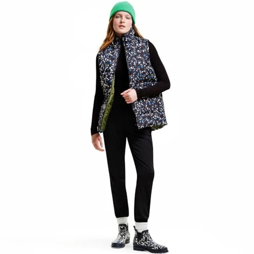 Womens Orla Kiely Printed Padded Gilet - Berry Bubble Blue - 16