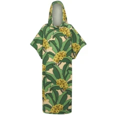 Womens Orla Kiely Towelling II Beach Robe Towel Poncho - Green - S/M Womens Orla Kiely Towelling II Beach Robe Towel Poncho - Green - S/M