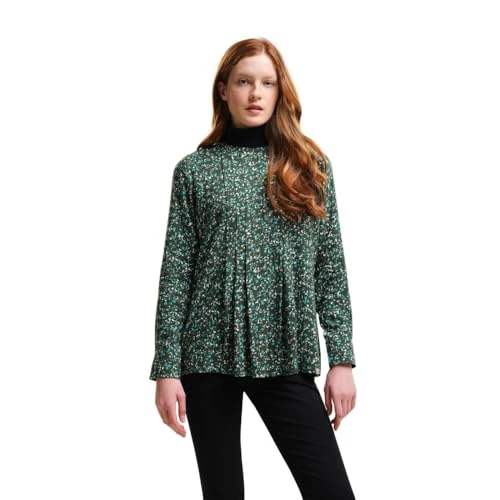 Women's Orla Long Sleeve Top Blouse, Berry Bubble Jade, 10 (S)