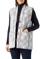 Women's OTN Organic Cotton Voile Quilted Jacket, Print Multicolour, 44