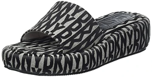 Women's Ovalia Textile Wedge Sandal, Black Eggnog, 5 UK