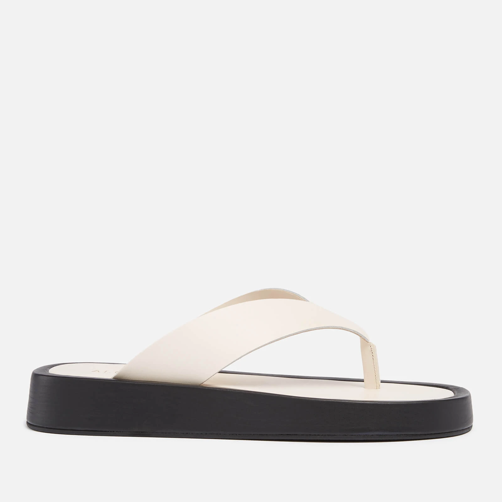 Womens Overcast Leather Toe Post Sandals - Ivory - UK - White