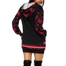 Womens Oversized Hoodie Hoodies for Women Zip, Long Sleeve Full Zip Hooded Hooded Pullover Warm Autumn Zip Zipper Hoodie Sweater Cardigan with Drawing Sale Clearance