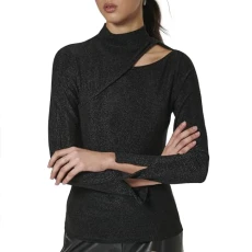 Women's P2ih6oky Sweater, Black/Black, XL Women's P2ih6oky Sweater, Black/Black, XL