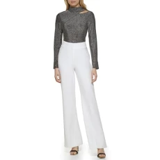 Women's P2ih6oky Sweater, Black/Silver, L Women's P2ih6oky Sweater, Black/Silver, L