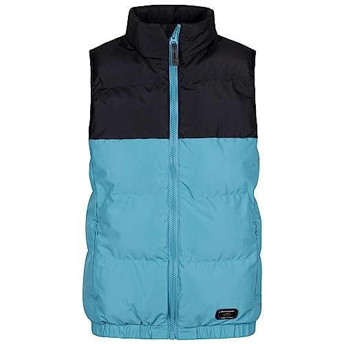 Womens Padded Gilet Bodywarmer Contrast Panels with 2 Zip Pockets Stony