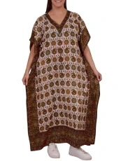 ® Women's Paisley Texture Check Printed One Size Long Kaftan Loose Summer Casual Swimwear Cover Up Beachwear Nightdress Short Sleeve Top ® Women's Paisley Texture Check Printed One Size Long Kaftan Loose Summer Casual Swimwear Cover Up Beachwear Nightdress Short Sleeve Top