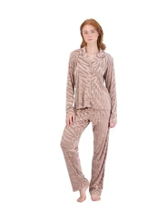 Women's Pajama Set - 2 Piece Cozy Long Sleeve Sleep Shirt and Pajama Pants - Sleepwear for Women (S-XL), Pink, XL Women's Pajama Set - 2 Piece Cozy Long Sleeve Sleep Shirt and Pajama Pants - Sleepwear for Women (S-XL), Pink, XL