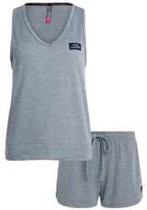 Women's Pajama Set - 2 Piece Tank Top and Sleep Shorts (S-XL), Size Small, Heather Grey